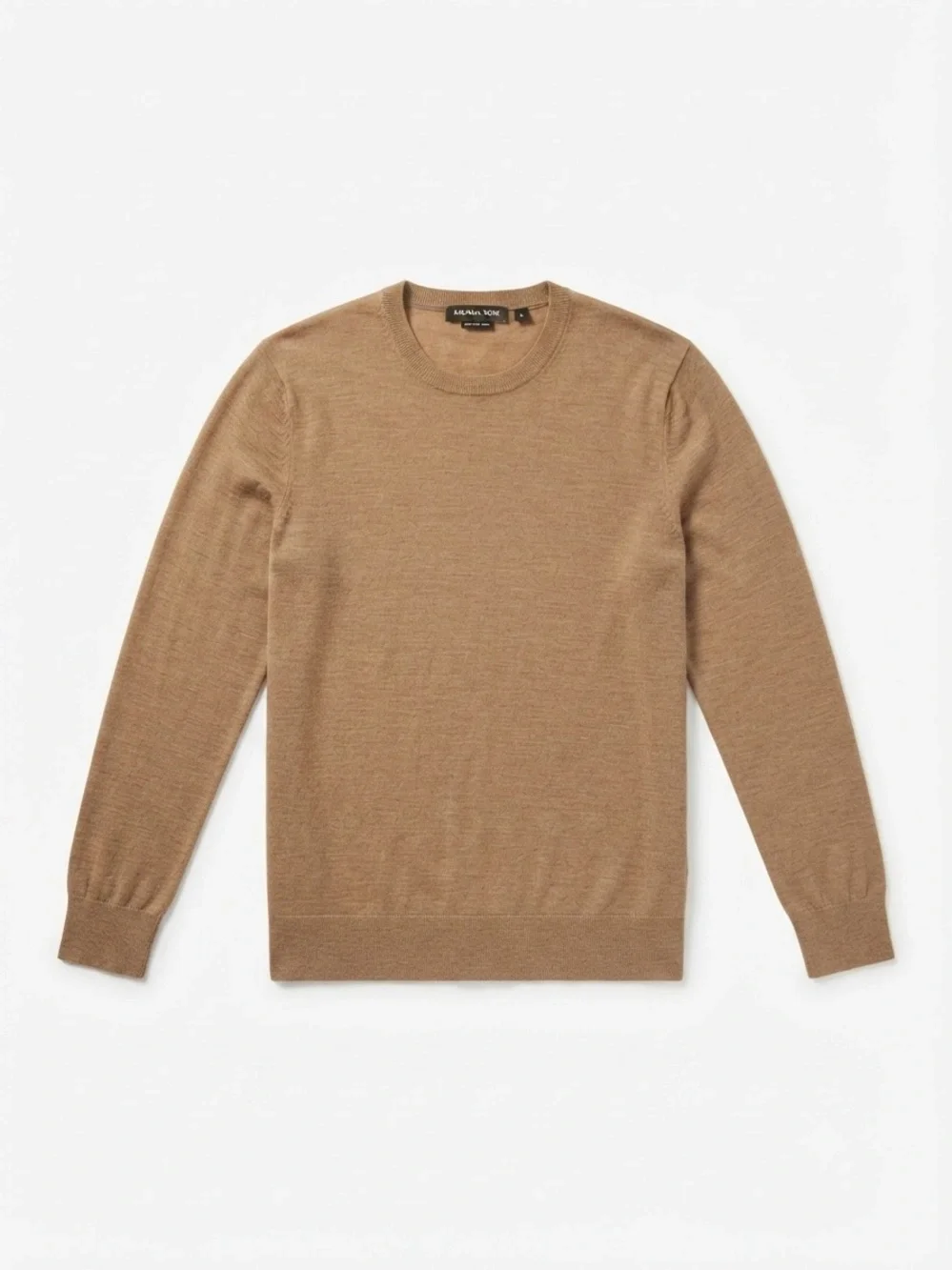 Michael Kors Men's Extrafine Merino Wool Crewneck Sweater Brown Size M Basic